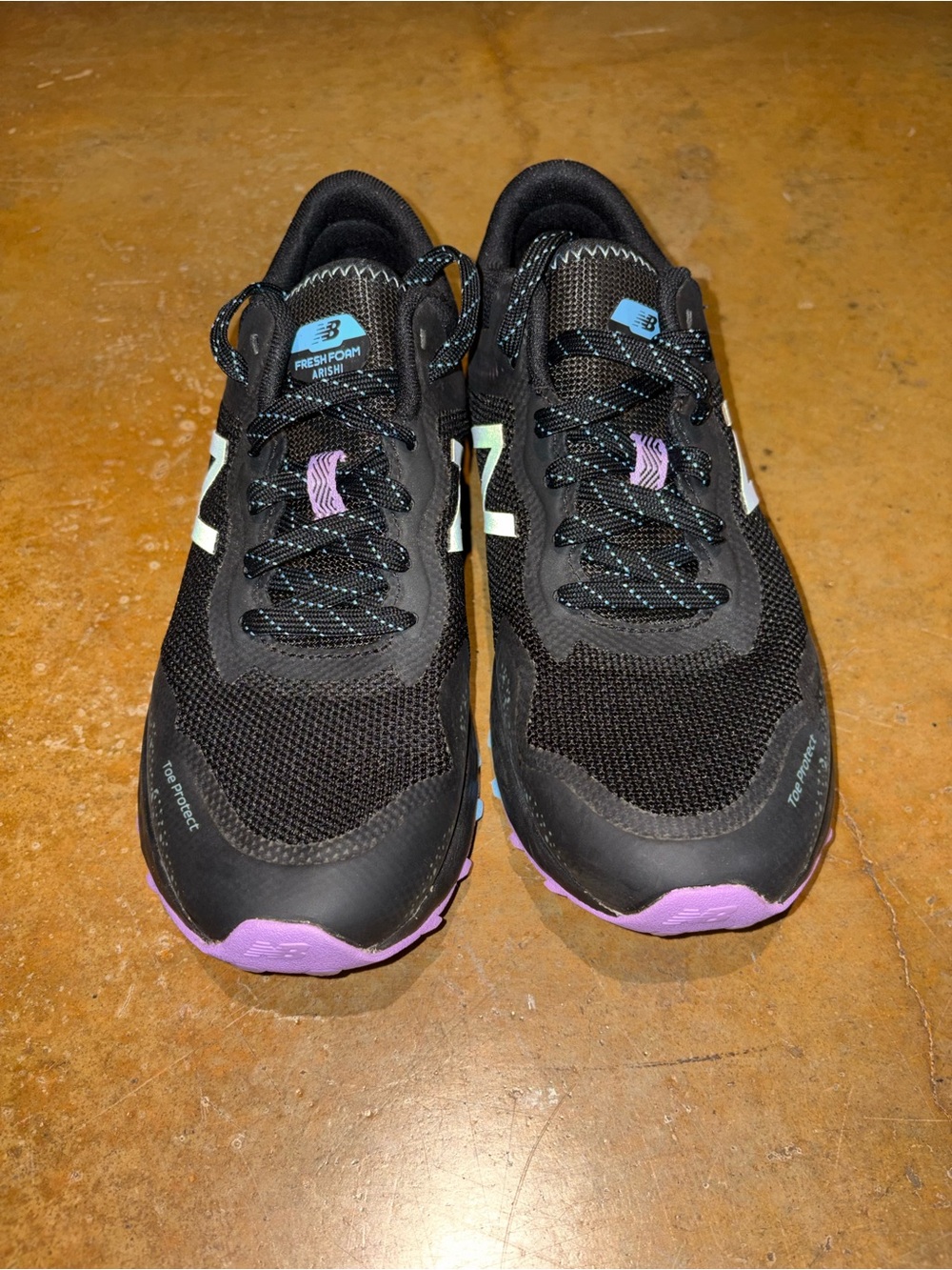 New Balance Black Sneakers with Mint 'N' and Purple Accents - Picture 2 of 4